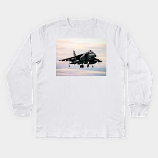 RAF Harrier landing Kids Long Sleeve T-Shirt